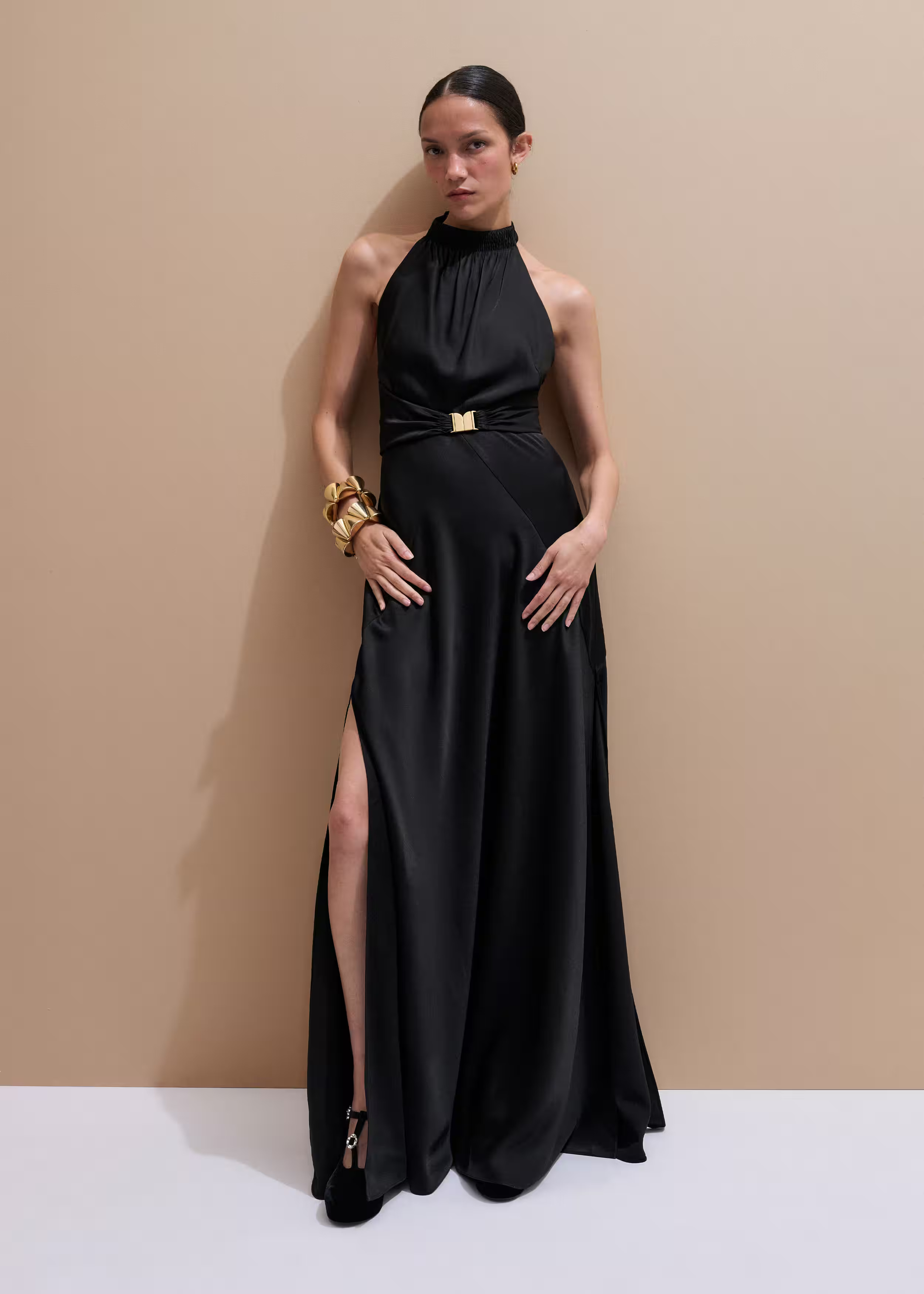 Draped Evening Dress Fluid Satin | ME+EM US