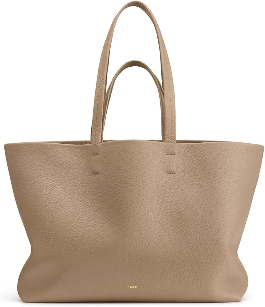 Kattee Leather Tote Bags for Women Soft Shoulder Purses Handbags Travel Work Bags Top Grain Leath... | Amazon (US)