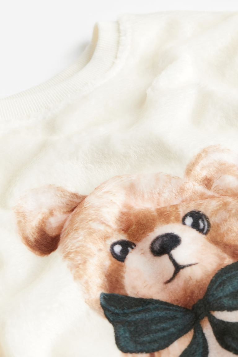 Felpa in pile - Bianco/orsetto - BAMBINO | H&M IT | H&M (FR, IT, ES, PT, BE)