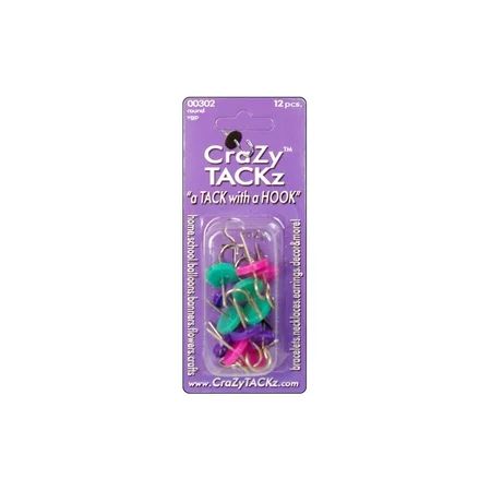 Crazy Tackz Tack With A Hook Rnd Vio/Grn/Pnk 12pc | Walmart (US)