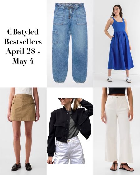 Bestsellers April 28-May 4. I’m 5’ 7 size 4ish:
1. Denim joggers with a drawstring waist and the bottom can be cinched tighter. Great for spring and summer and so comfortable! Fit tts, I’m wearing size 4 reg length
2. Fit & flare dress: gorgeous and so comfy, the top is stretchy and the bottom has pockets! 40% off! Also comes in black and in white and fits tts, I’m in a size S (sorry only available in 🇨🇦)
3. Cargo mini skirt: cute alternative to shorts for the summer! On sale! Also comes in black and it fits tts, I got my usual S.
4. Amazon bomber jacket: my most worn spring jacket, 10% off! I sized up to M for more overall and sleeve length and I love how it fits, ordered white in M and it’s too big 🤷🏻‍♀️ (maybe order two sizes and return one)
5. Wide leg cropped jeans: perfect for spring, this style is so versatile, cute with sneakers, flats heels etc. It did loosen up a bit with wash and wear, I probably could have sized down one.

Also linked more from the most popular items


#LTKcanada #LTKstyletip #LTKworkwear