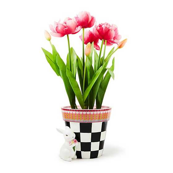 Calico Potted Tulip with Bunny | MacKenzie-Childs