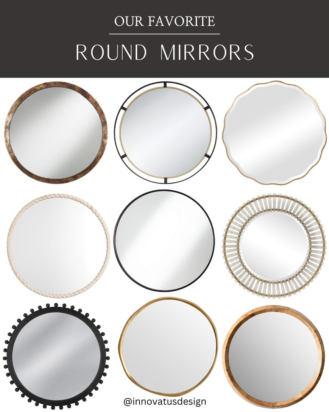 Round Mirrors are fantastic for using above vanity units in powder rooms, or above console tables to help bounce natural light around the space. Here’s a selection of our favorites!

#LTKHome #LTKSaleAlert #LTKSeasonal