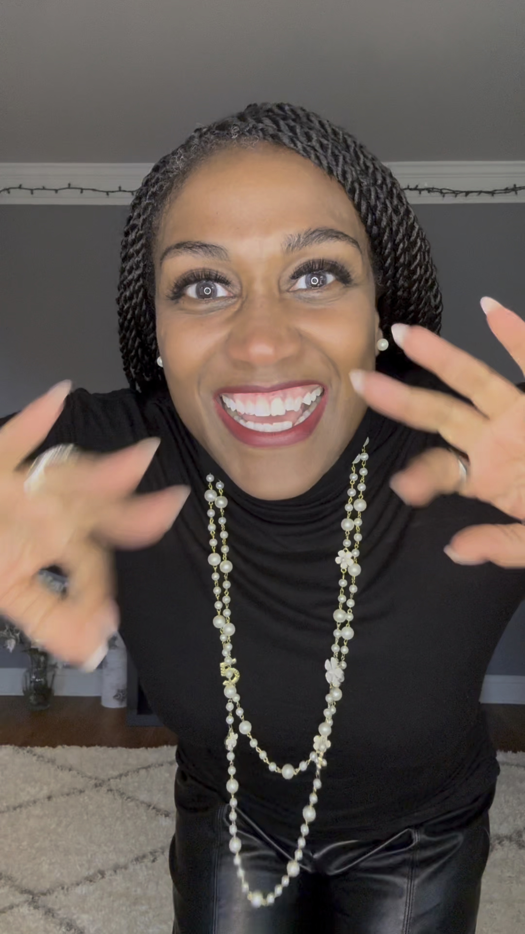 Edgy meets elegance! ✨ This all-black leather look is the perfect balance of bold and chic for Sunday service. Adding pearls brings that soft, timeless touch. Shop the full look on my LTK! #LTKStyle #FaithAndFashion #WarriorPrincessStyle

#LTKOver40 #LTKStyleTip #LTKFindsUnder100