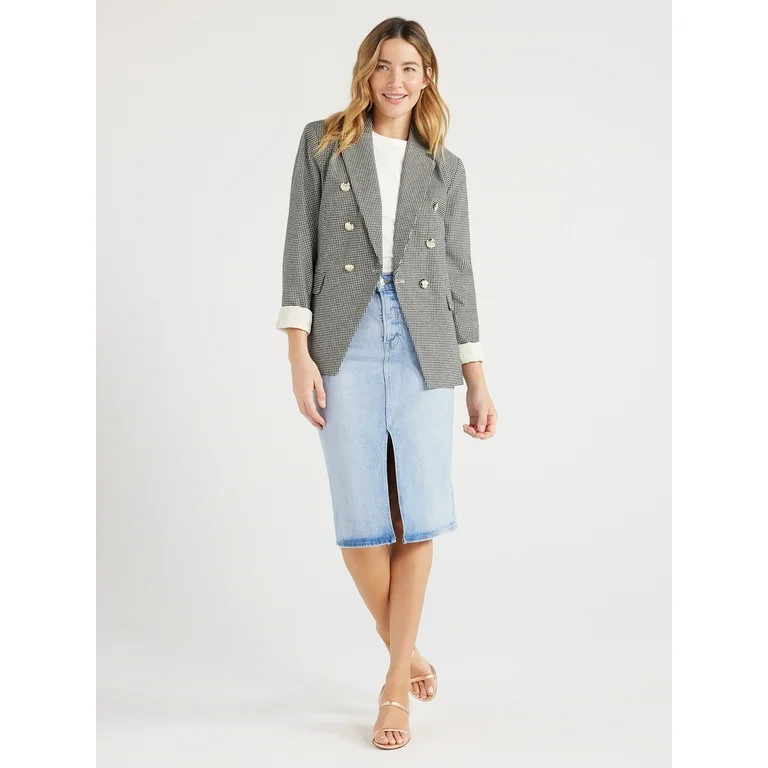 Free Assembly Women’s Double Breasted Blazer, Sizes XS-XXXL | Walmart (US)