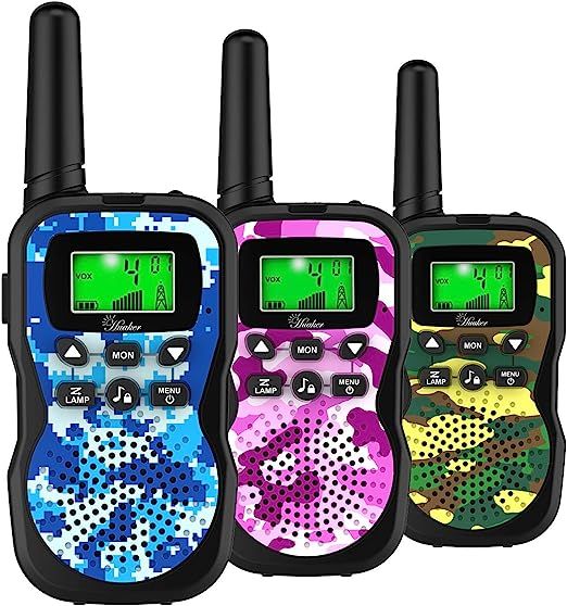 Huaker Kids Walkie Talkies,3 Pack 22 Channels 2 Way Radio Toy with Flashlight and LCD Screen,3 Mi... | Amazon (US)