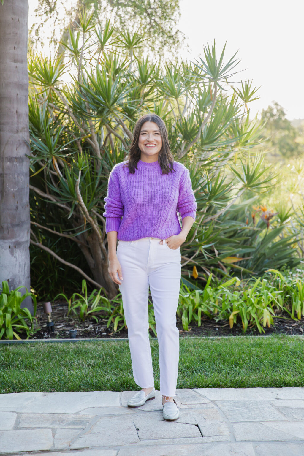 Winter Outfit: Aqua cashmere sweater, Madewell white jeans, and silver loafers 

 

#LTKSeasonal #LTKSaleAlert #LTKStyleTip