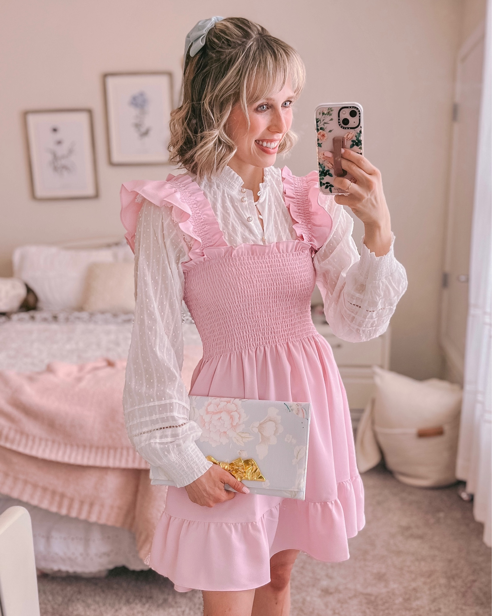 Spring dress, pink dress, Easter dress, nap dress, nap dress outfit, hair bow

#LTKunder100 #LTKunder50 #LTKstyletip