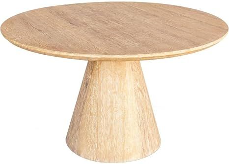 Meridian Furniture Linette Collection Mid Century Modern Solid Acacia Dining Table, 52" W x 52" D... | Amazon (US)