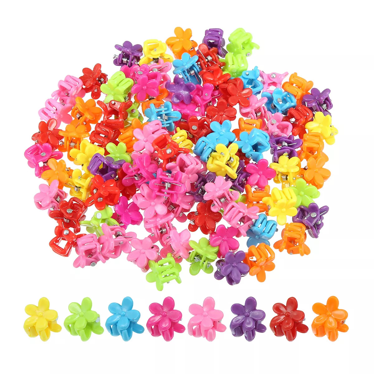 100pcs Mini Hair Claw Hair Clips Set for Girls Flower Pattern Hair Accessories | Kohl's