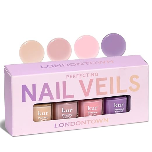 LONDONTOWN Nail Veil Enhancing Nail Care - Nail Protectant, Nail Strengthener, Natural Tint, Vega... | Amazon (US)