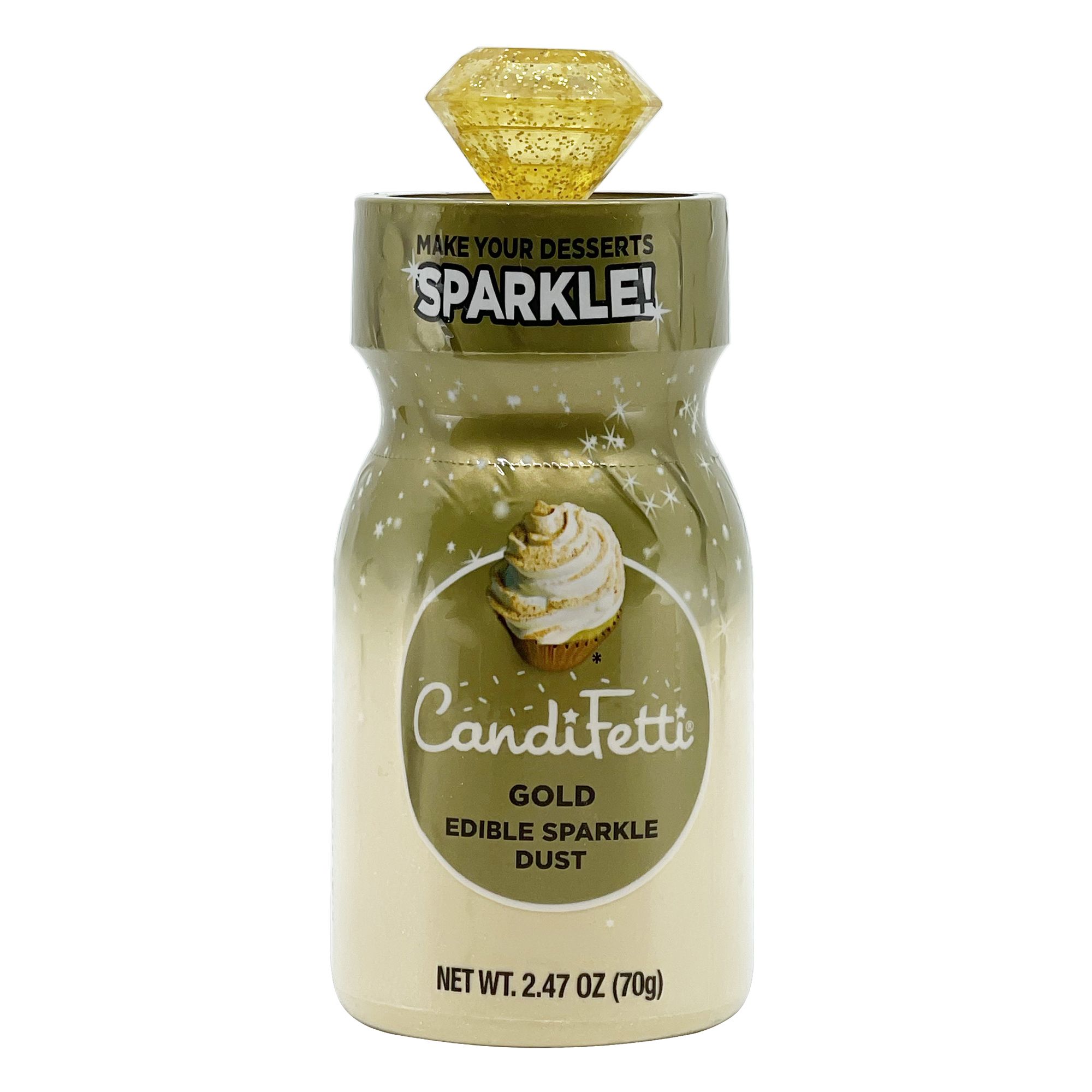 CandiFetti Edible Décor Gold Sparkle Dust, 2.47 oz | Walmart (US)