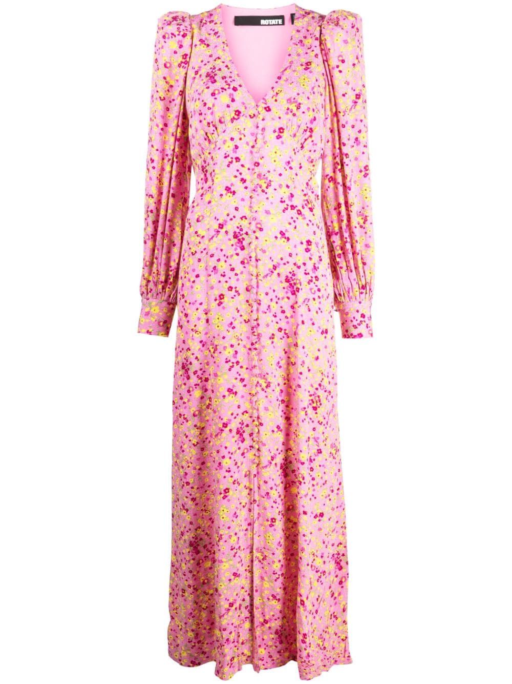 ROTATE floral-jacquard Maxi Dress - Farfetch | Farfetch Global