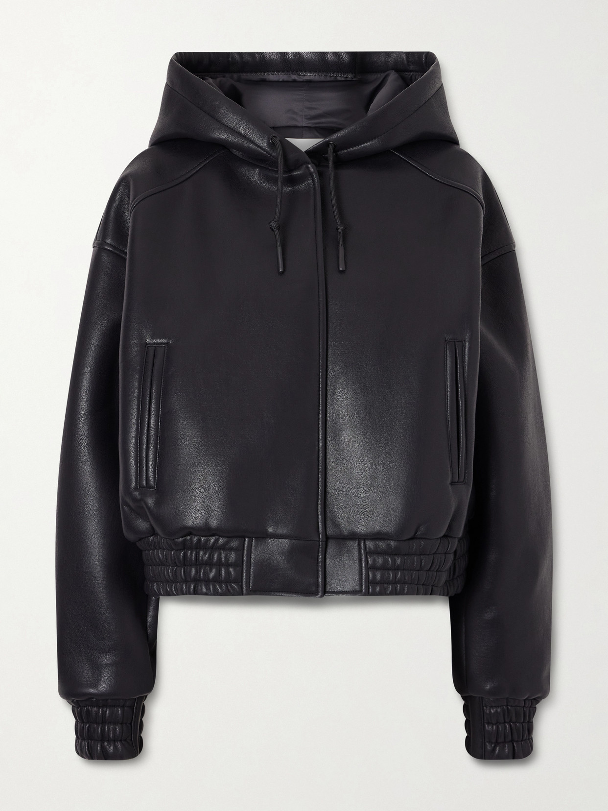 The Frankie Shop - Jackson Hooded Bomber Jacket - Black | NET-A-PORTER (US)