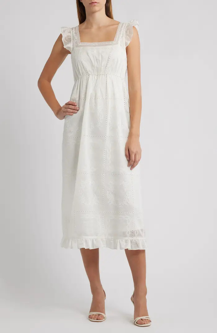 Rosalie Embroidered Midi Dress | Nordstrom Rack