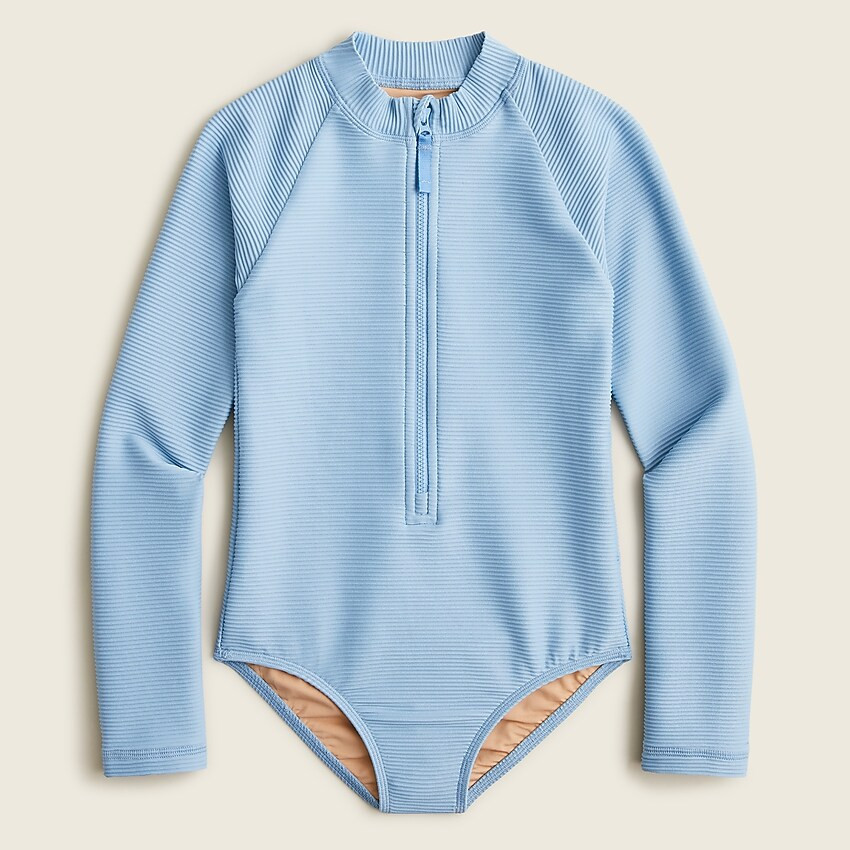 Girls' ribbed rash guard one-piece  with UPF 50+ | J. Crew US