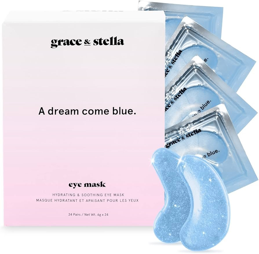 Eye Wrinkle Pads & Patches with Niacinamide for Dull Under Eyes (24 Pairs, Blue) Gel Under Eye Masks | Amazon (US)