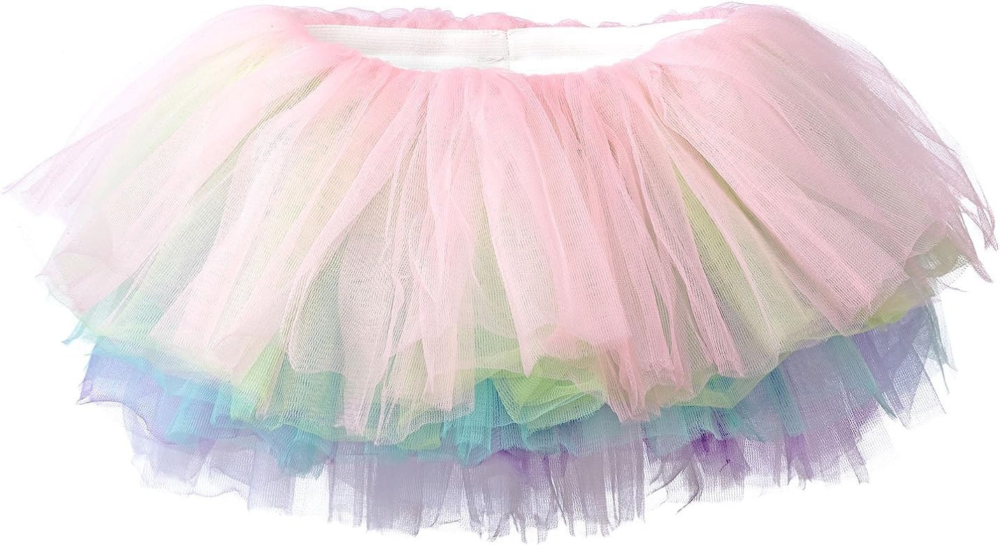 My Lello Little Girls 10-Layer Short Ballet Tulle Tutu Skirt (4 mo. - 3T) | Amazon (US)
