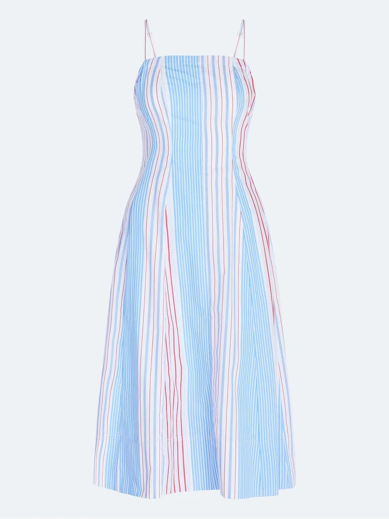 Free Assembly Women's and Women's Plus Sleeveless Cotton Panel Midi Dress, Sizes XS-4X | Walmart (US)