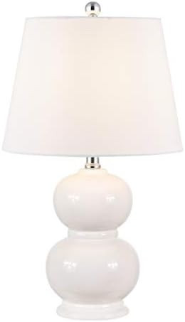 SAFAVIEH Lighting Collection Everlee Modern Contemporary Ivory Ceramic Double Gourd 22-inch Bedro... | Amazon (US)