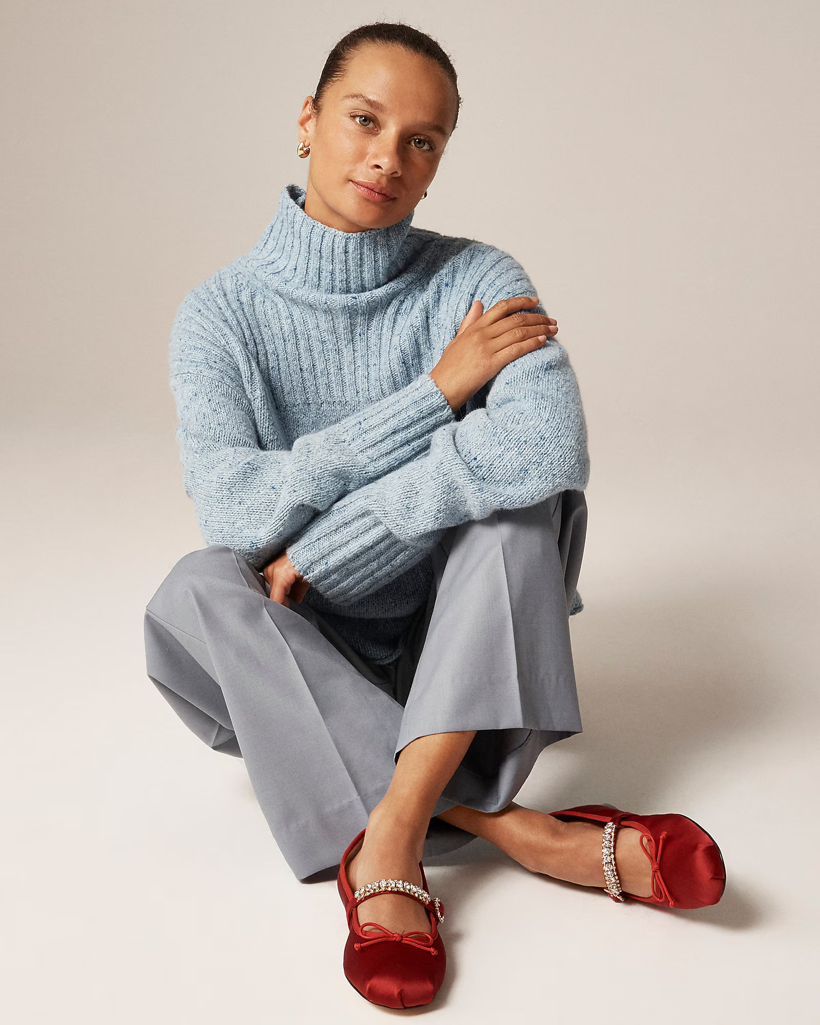 Logan embellished Mary Jane ballet flats in satin | J. Crew US