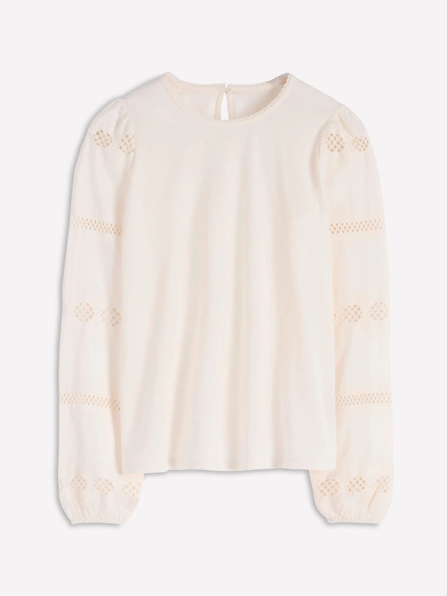 Boden Boden Cream Millie Lace Mix Top | Next US