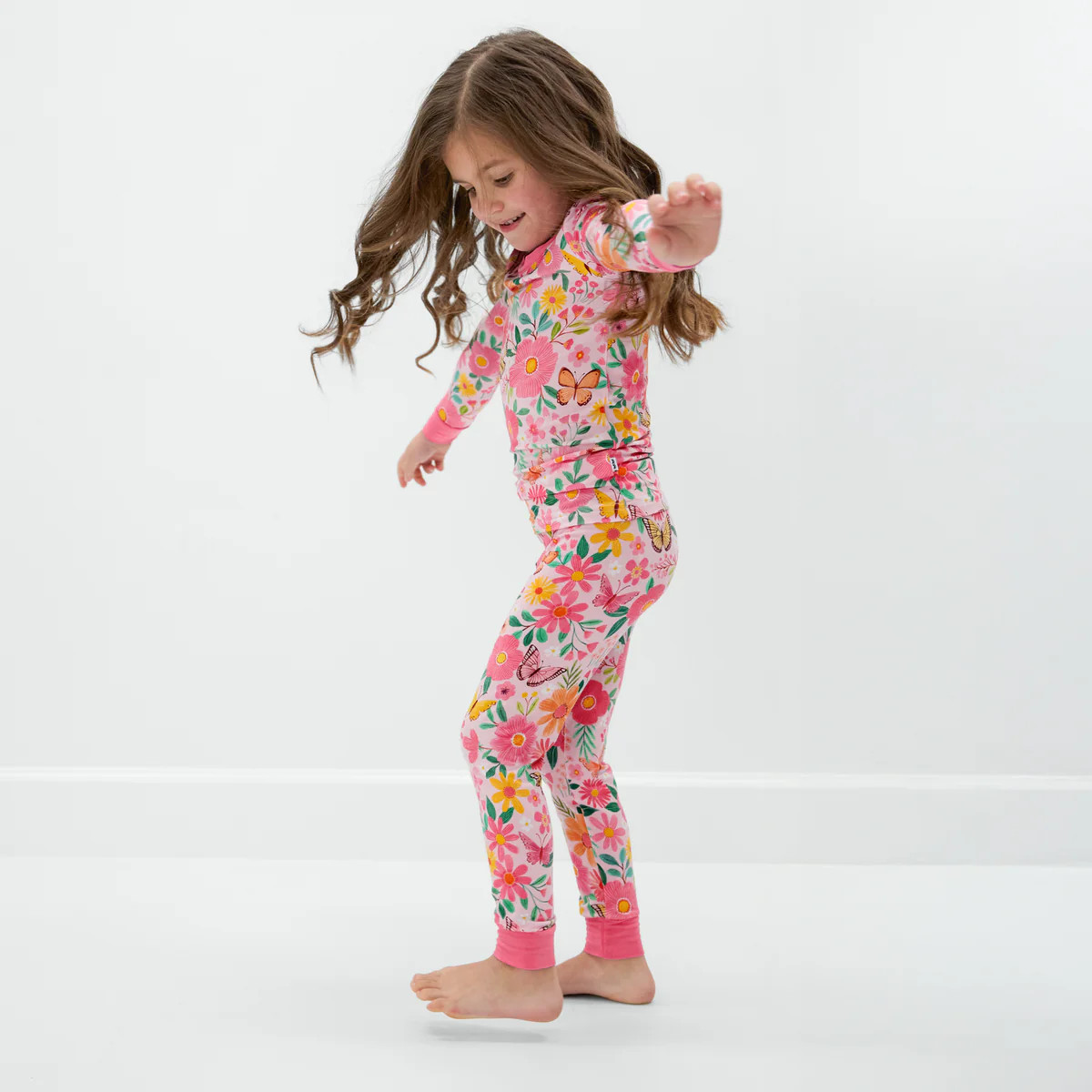 Butterfly Blooms Two-Piece Pajama Set | Little Sleepies