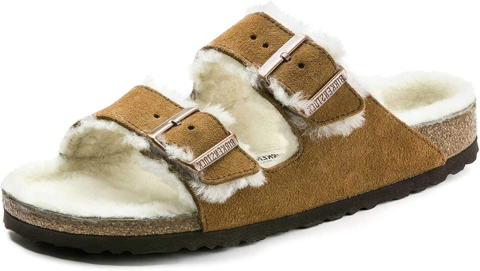 Birkenstock Arizona Shearling Mink Sandals 8 US Womens / 6 US Mens | Amazon (US)