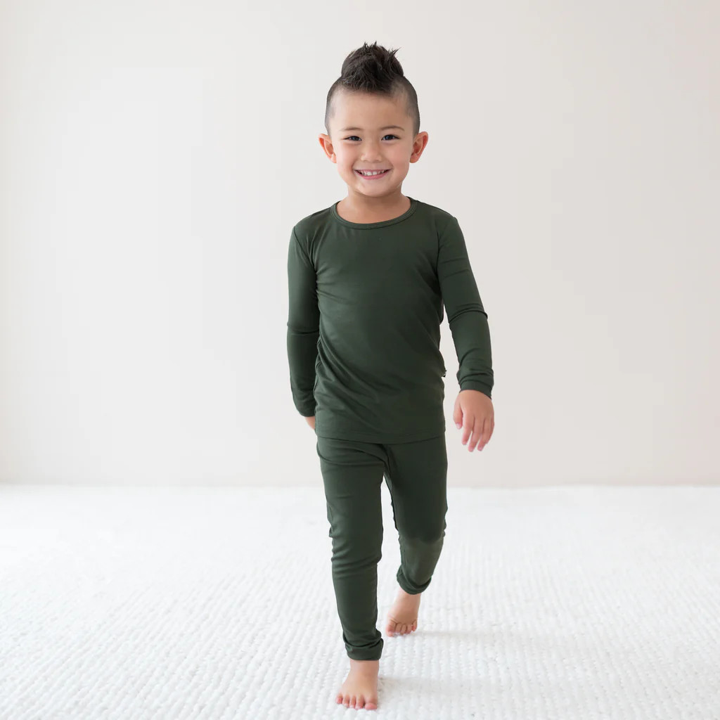 Long Sleeve Pajamas in Fir | Kyte Baby