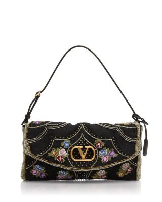 Valentino Garavani Crystal, Bead & Embroidered Floral Shoulder Bag | Bloomingdale's (US)