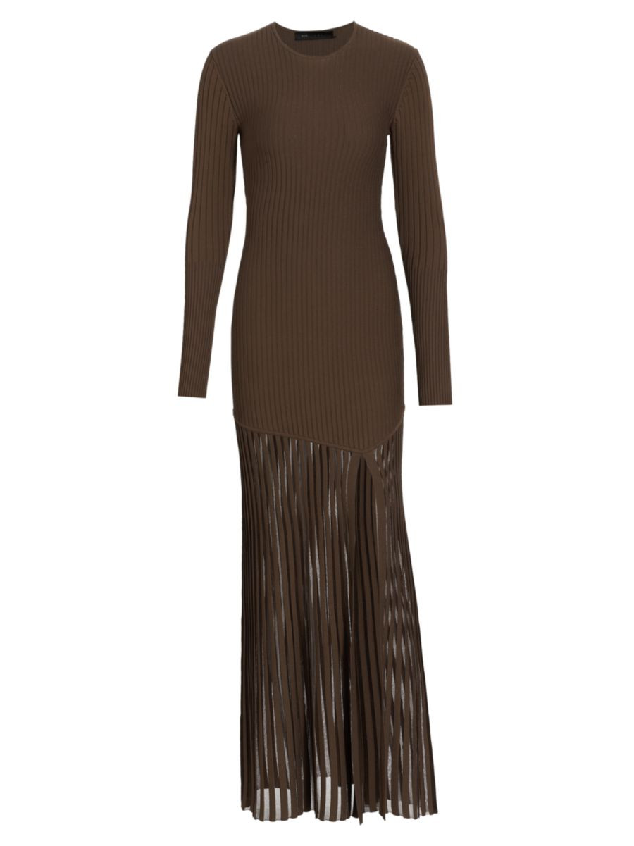 Sylvie Long-Sleeve Rib-Knit Dress | Saks Fifth Avenue