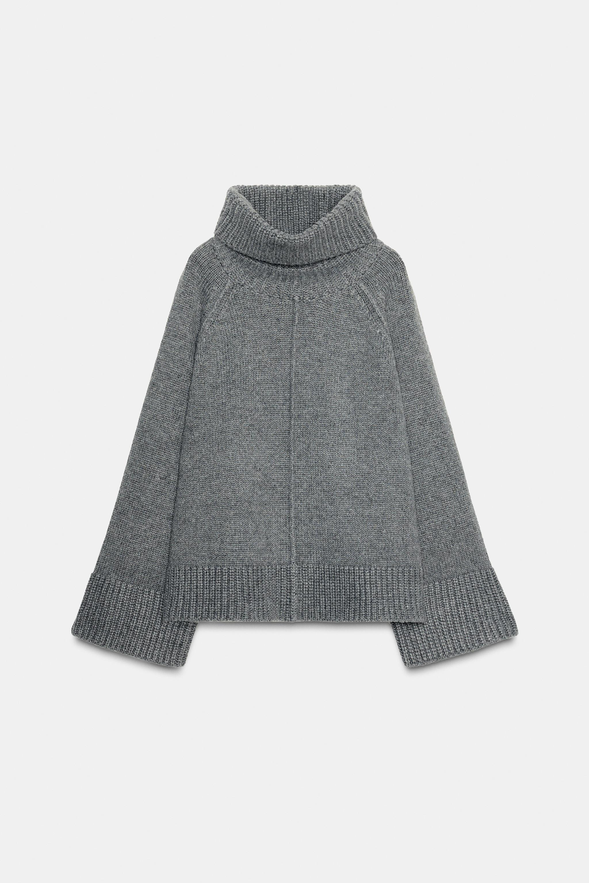 OVERSIZED HIGH NECK KNIT JUMPER | Zara US