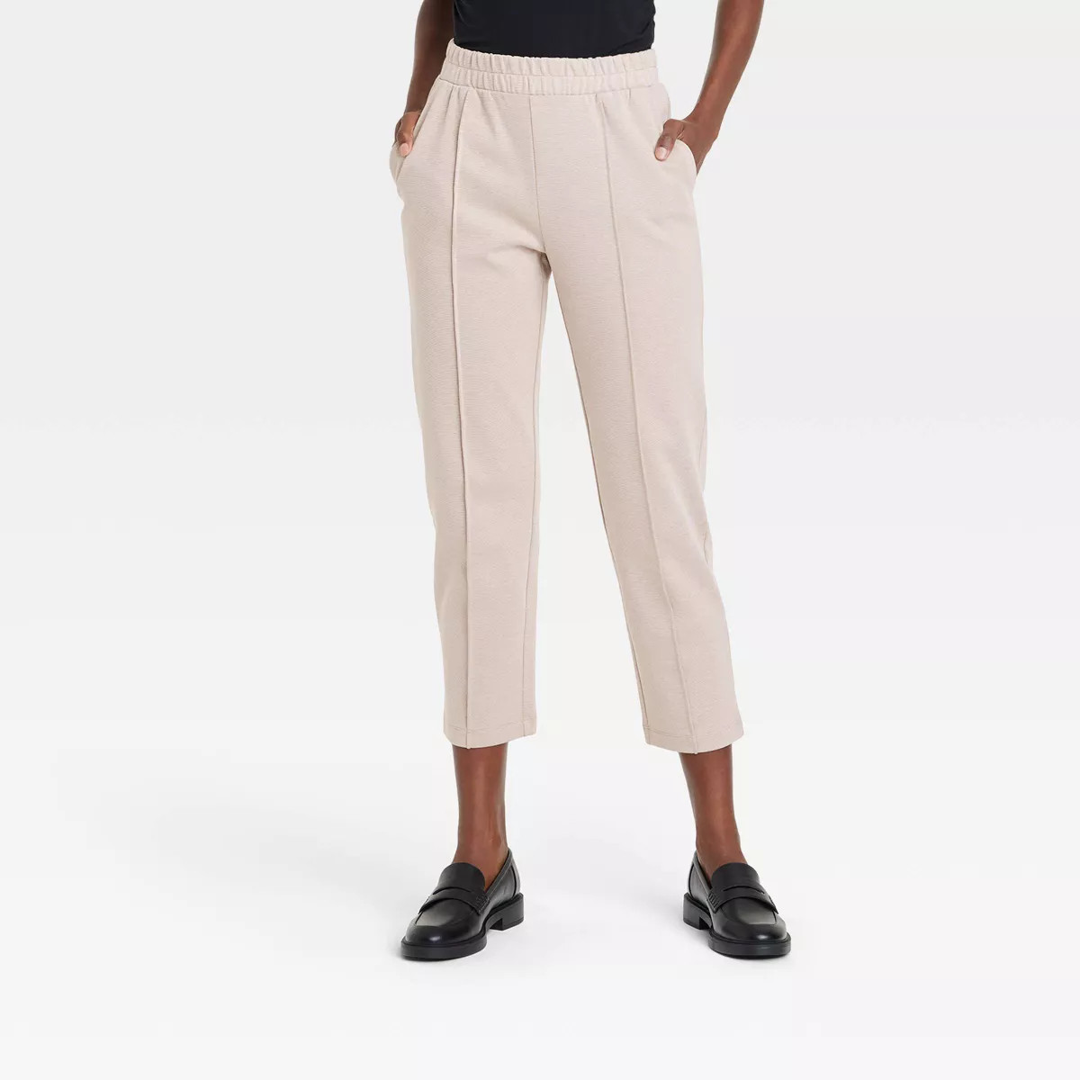 Women's High-Rise Tapered Ankle Knit Pull-On Pants - A New Day™ | Target