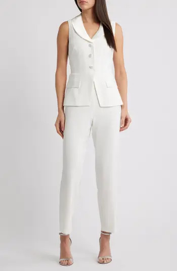 Sleeveless Peplum Waistcoat Jumpsuit | Nordstrom