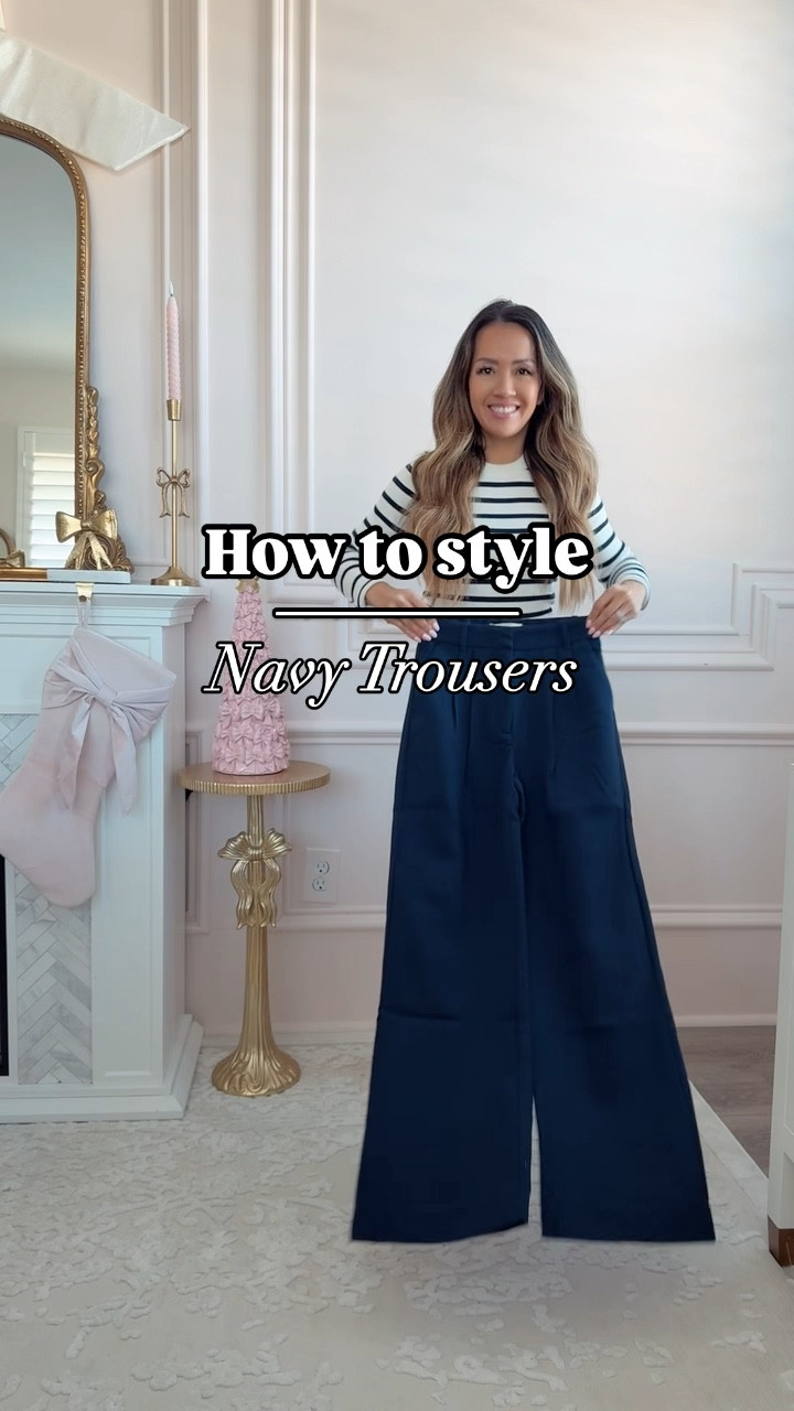 How to style navy trousers 

Top - XXS
Pants - 24 short 

#LTKFindsUnder100 #LTKWorkwear #LTKWatchNow