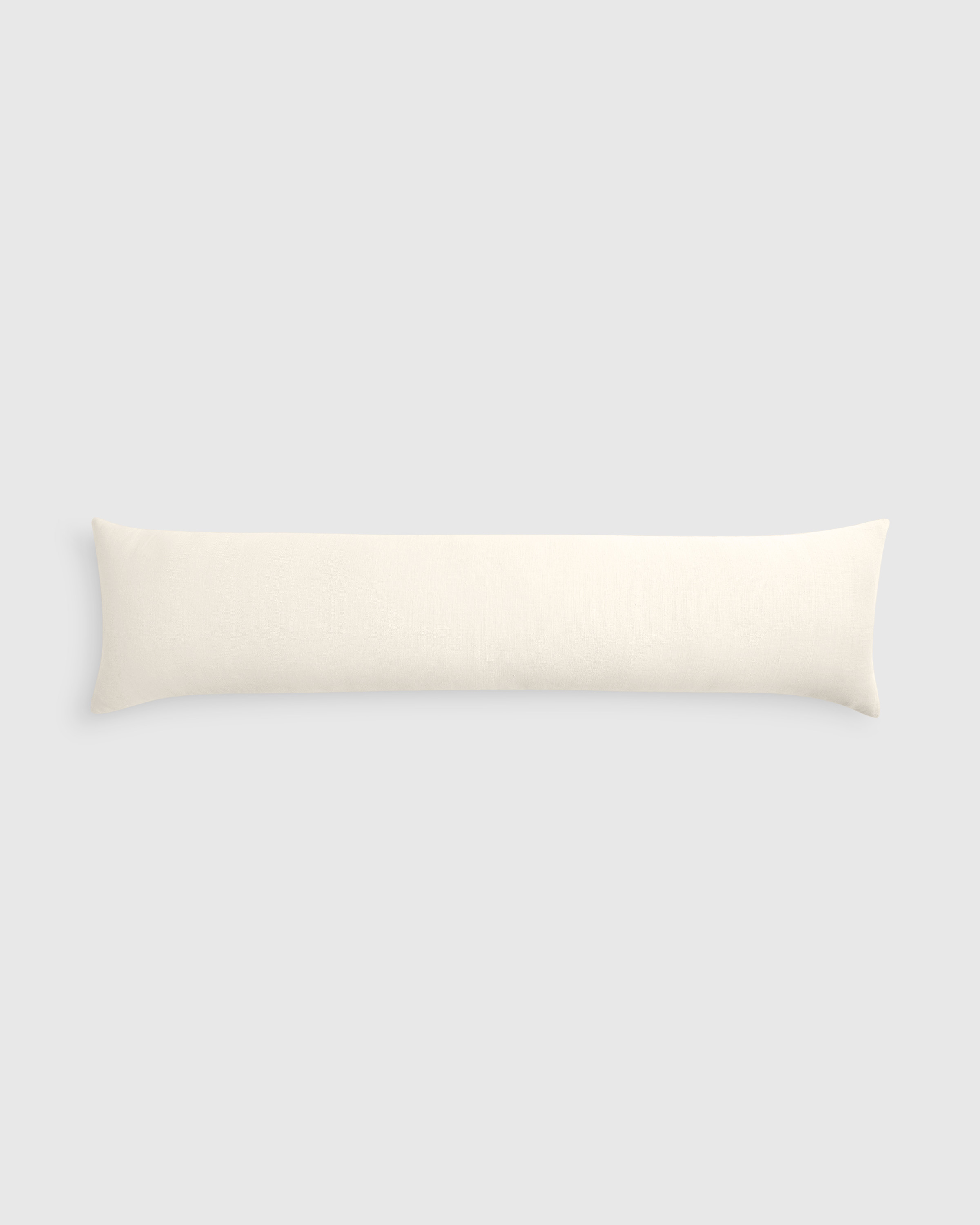 Quince | European Linen OverSized Lumbar Pillow in Ivory, Size 12""x48 | Quince