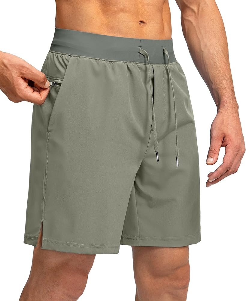 Men's Running Shorts with Zipper Pockets 7"/ 5" / 9" Lightweight Quick Dry Basketball Gym Workout... | Amazon (US)