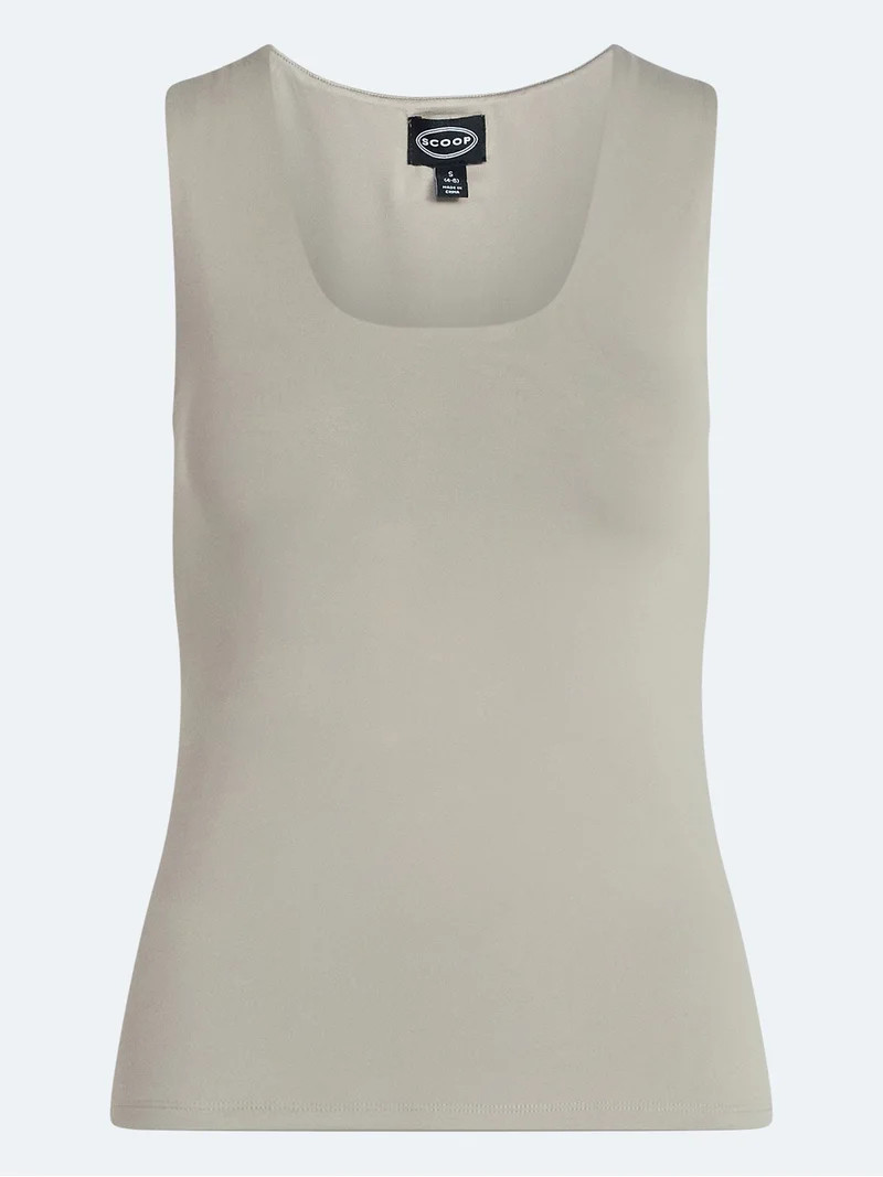 Scoop Women's Sleeveless Scoop Neck Contour Top, Sizes XS-XXL | Walmart (US)