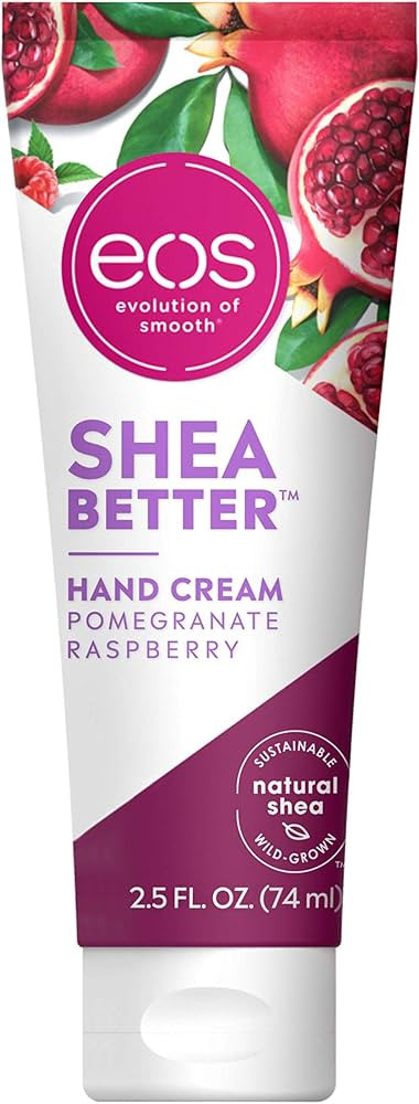 eos Shea Better Hand Cream - Pomegranate Raspberry, Natural Butter Lotion and Skin Care, 24 Hour ... | Amazon (US)