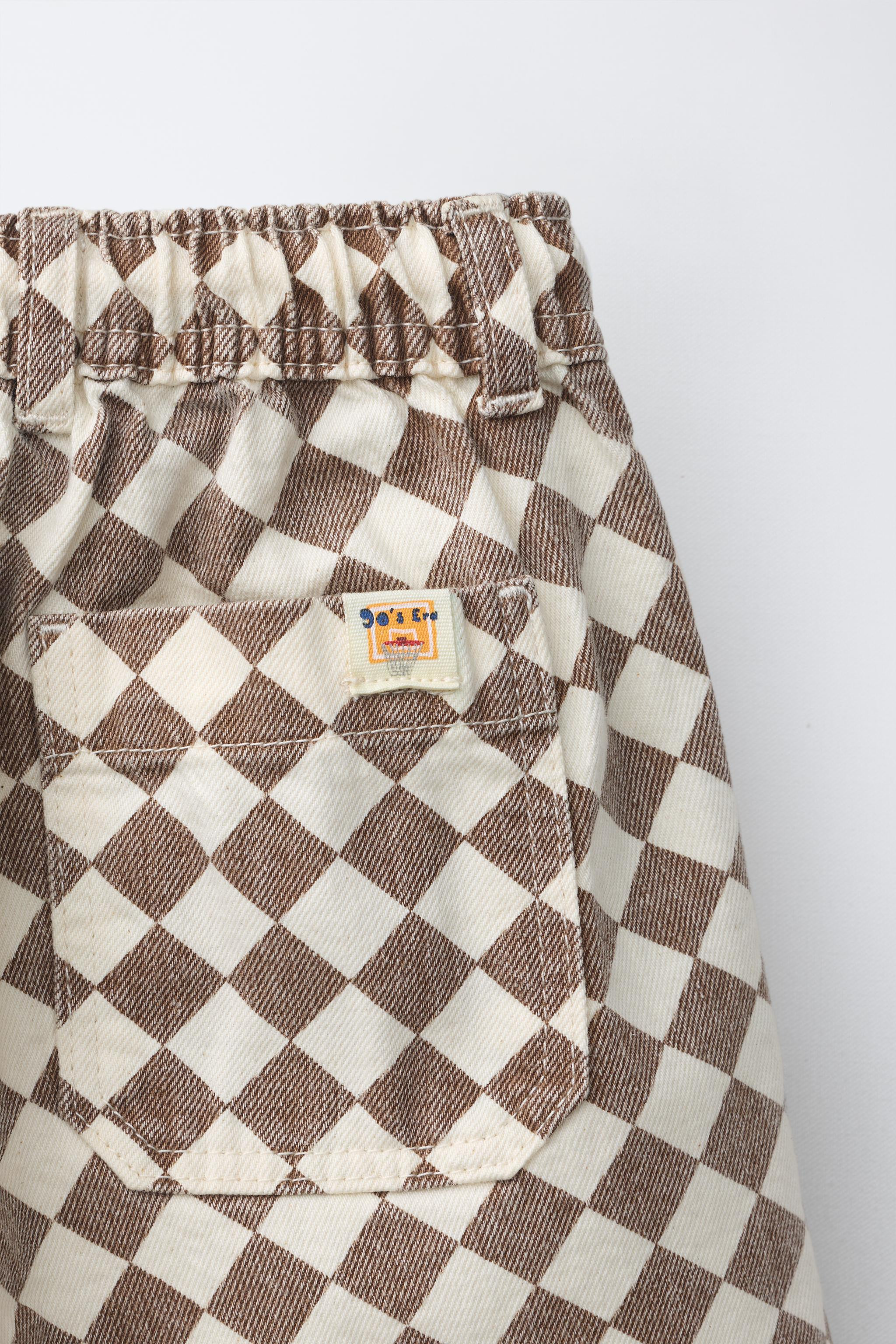 CHECKERED TWILL SHORTS | Zara US