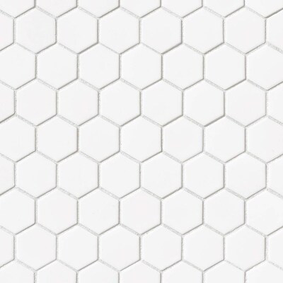 Bedrosians White 11-in x 12-in Glossy Porcelain Honeycomb Wall Tile | Lowe's