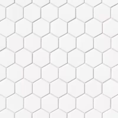 Bedrosians White 11-in x 12-in Glossy Porcelain Honeycomb Wall Tile | Lowe's