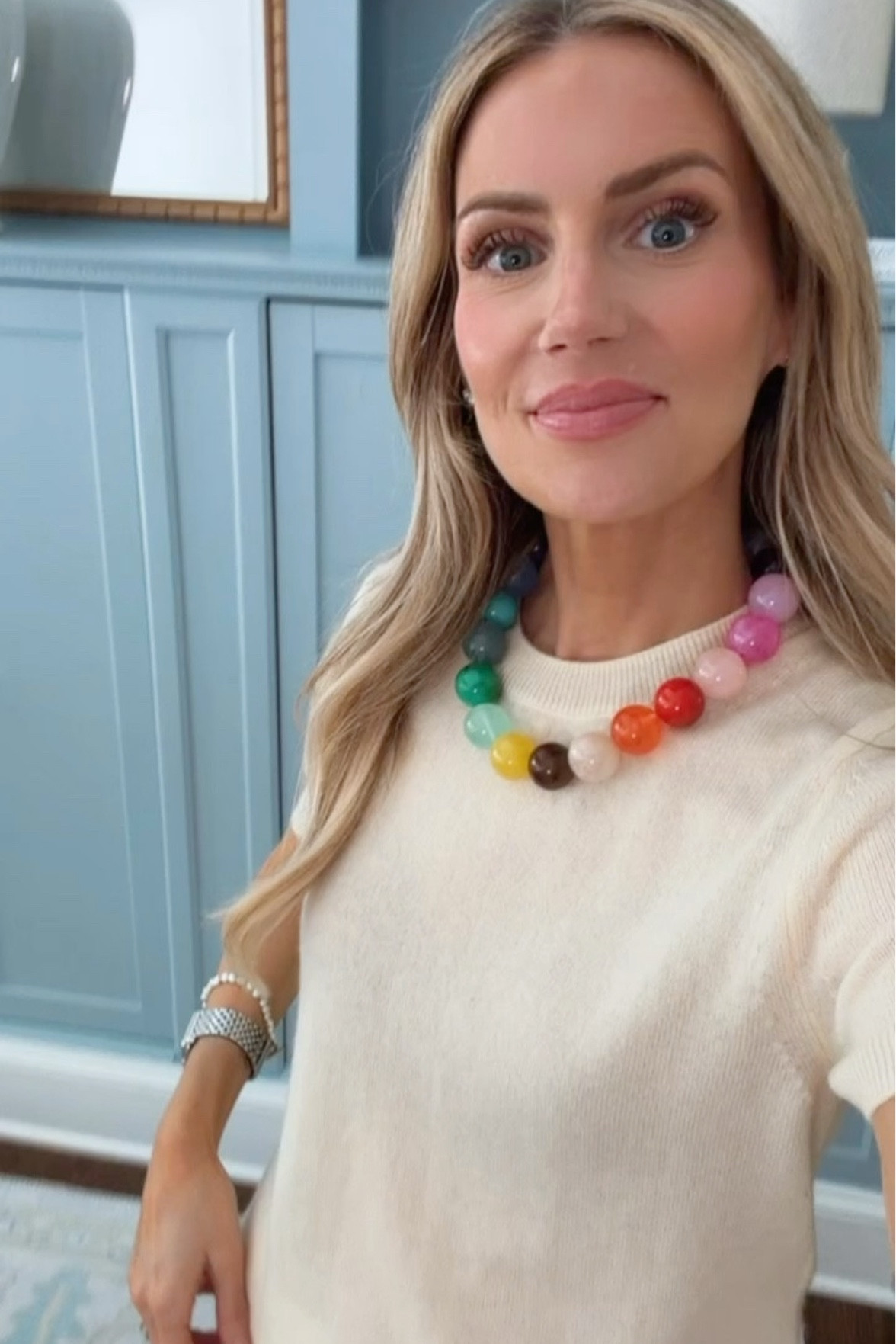 This cashmere sweater is one that I reach for every week and can style so many different ways. I am in my usual size here and it comes in several colors 
#LTKMothersDay #LTKootd #LTKmomlife