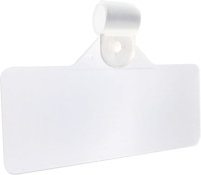 25 Clear Plastic Wire Shelf Label Holders for Adhesive Labels, Professional Display Retail Price ... | Amazon (US)