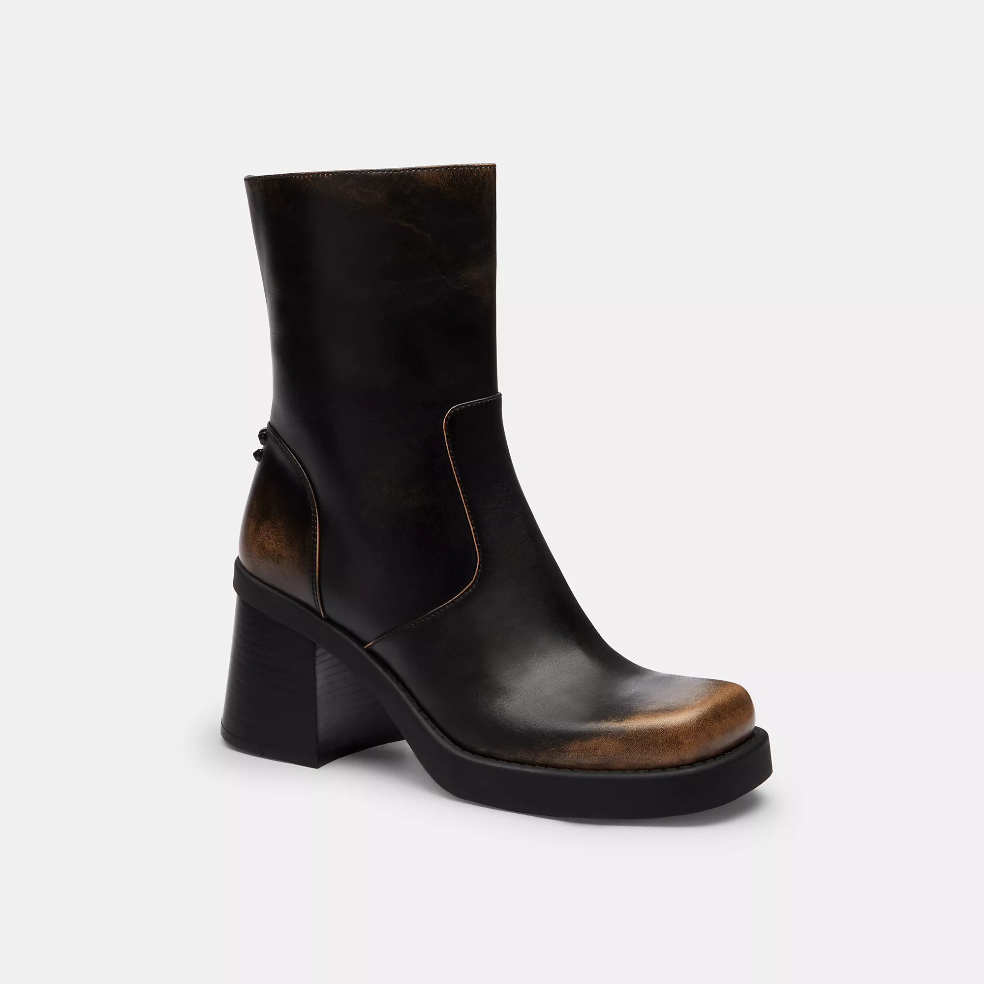 Sculpted C Bootie In Loved Leather | Coach (US)