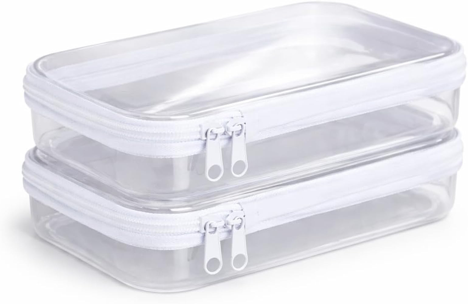 Maple & Lark Bliss Bins - Hard Sided Clear Zipper Case for Storage - Professional-Grade Plastic C... | Amazon (US)