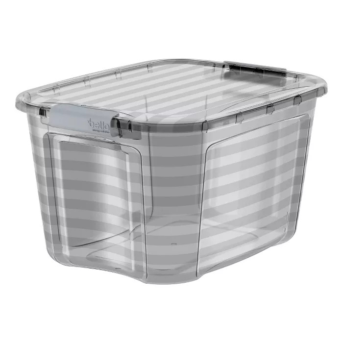 Bella Storage Solution 40qt Utility Storage Bin Gray | Target