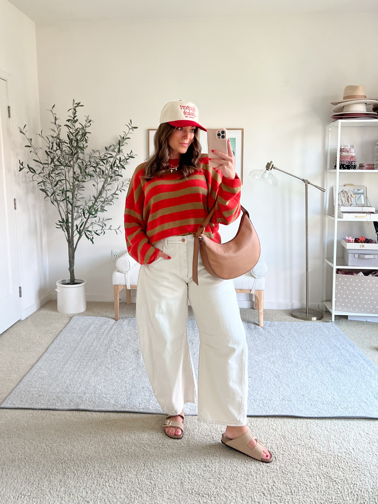 Feeling cute and chill in this outfit ❤️ 
Top runs oversized, jeans I sized up and had to get the waist taken in!

#LTKMidsize #LTKSeasonal