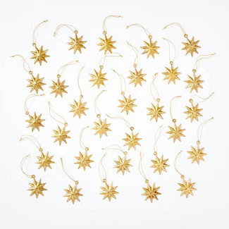 Star Hanging Ornament Set Gold - Threshold™ designed with Studio McGee | Target