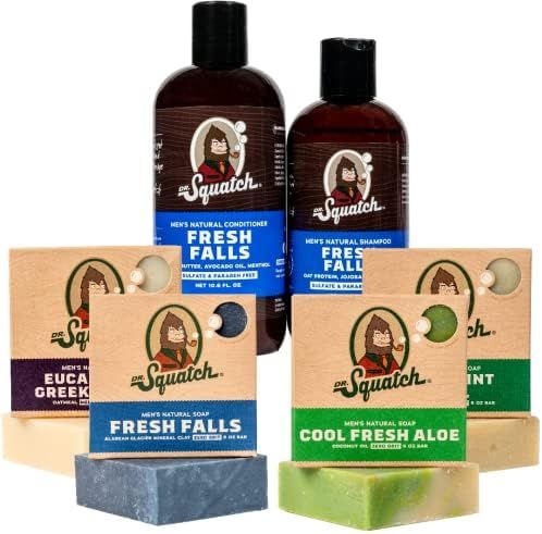 Dr. Squatch Men's Bar Soap FRESH Expanded Pack: Men's Natural Bar Soap: Fresh Falls, Cool Fresh Aloe | Amazon (US)